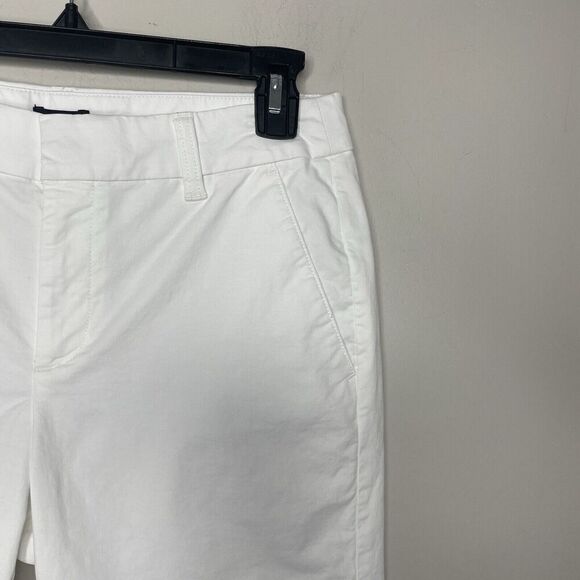 J.CREW Frankie Shorts Women 4 Crisp White 9" Bermuda Chino Cotton Blend AL569 - Picture 4 of 12